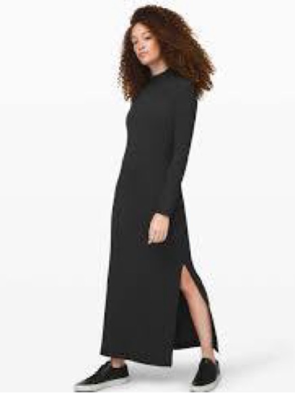 NWT size 6 Lululemon Kitsilano Turtleneck Rib Dress
Heathered Black